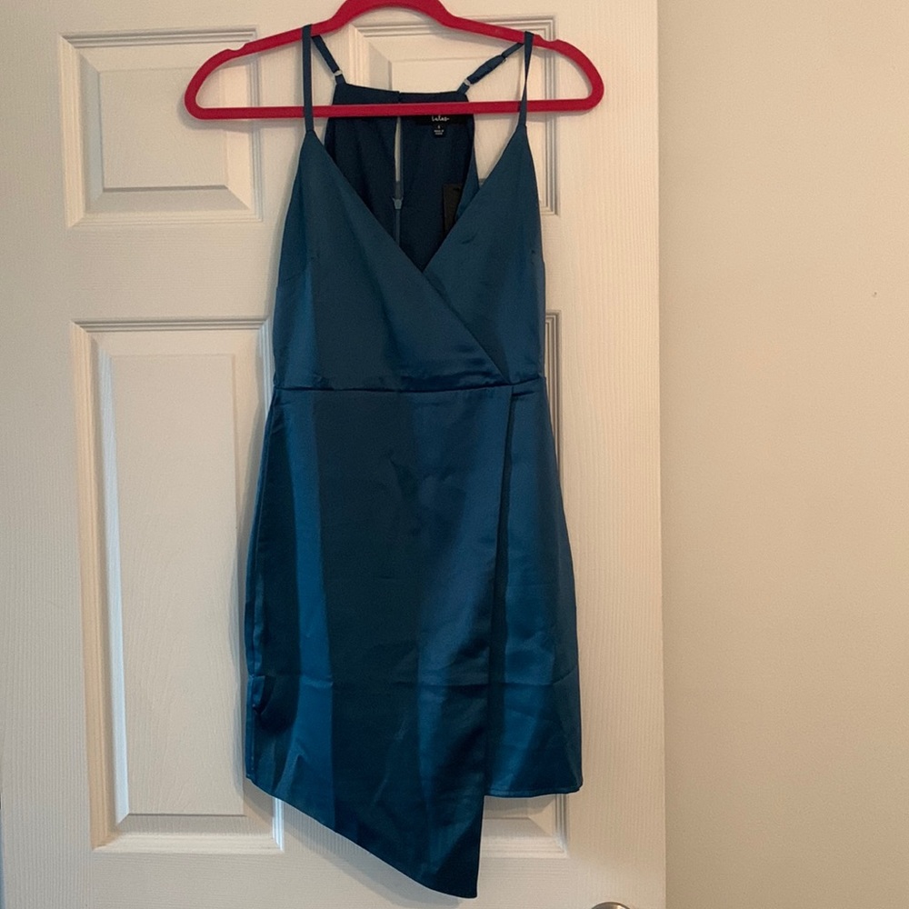 Teal mini dress
